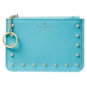 Kate Spade Blue Studded Keychain Wallet